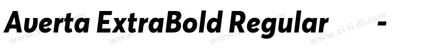 Averta ExtraBold Regular字体下载字体转换